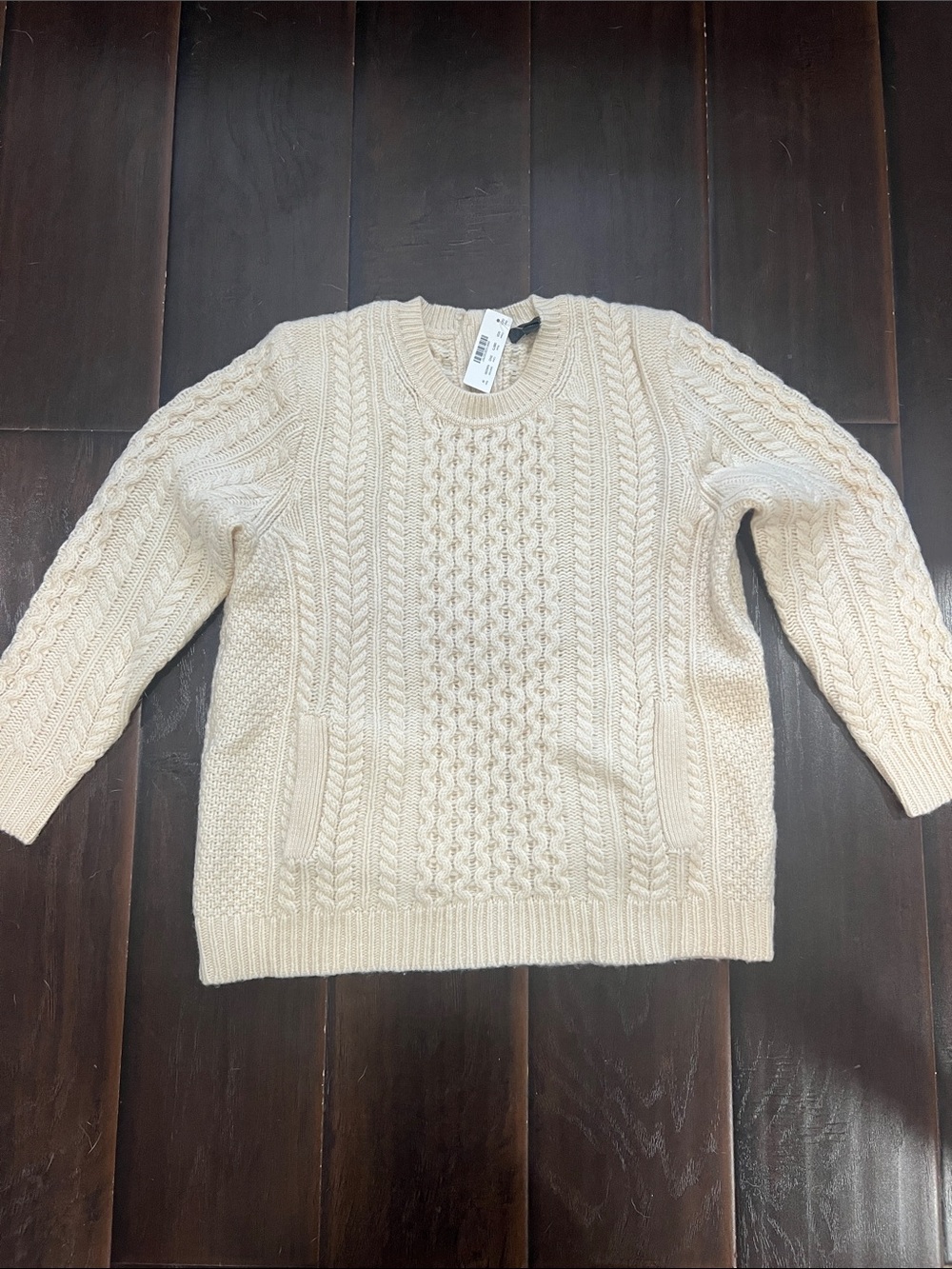 NWT J.Crew Cream Wool Sweater, size M